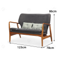 Manchurian Ash Solid Wood Podusza dwa siedzenia Sofa